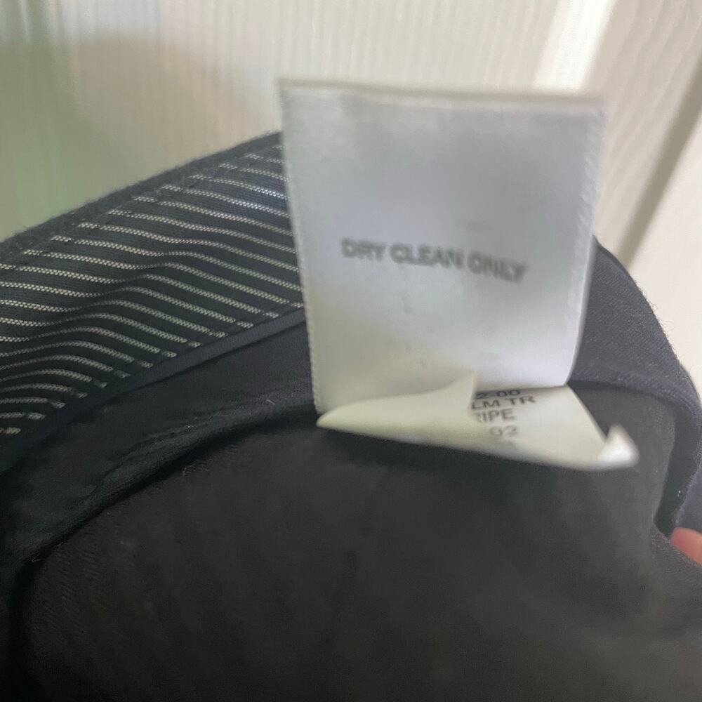 Banana Republic Navy Blue Stripe Pants Tailored Slim Men's Trousers Size 33x34 - Picture 7 of 7